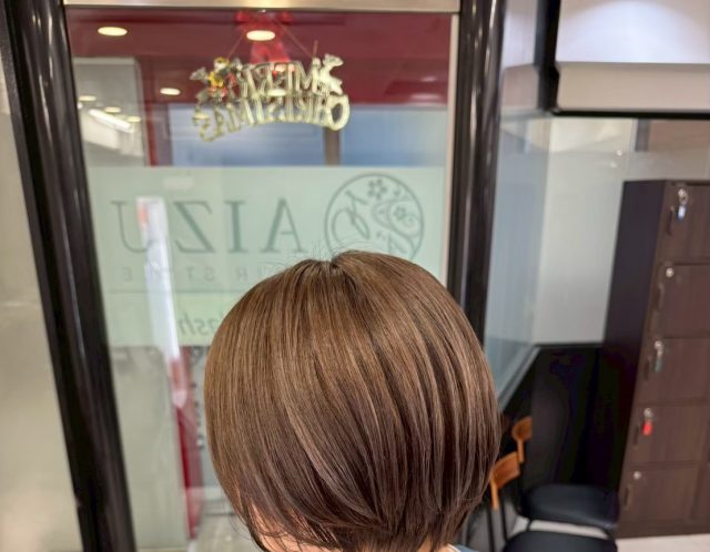 本厚木白髪ぼかし　白髪ぼかしハイライト　ハイライト