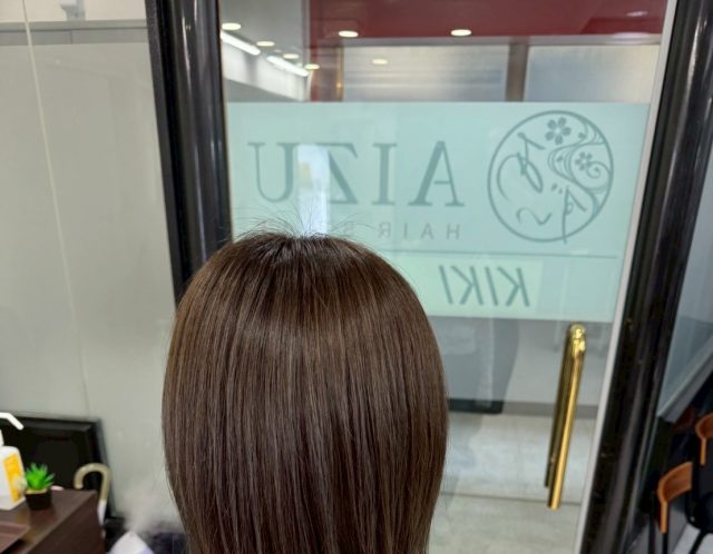 白髪ぼかしハイライト　ミルクティーグレージュ　厚木白髪ぼかし　海老名白髪ぼかし