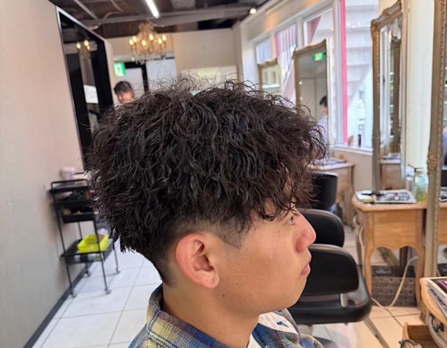 海老名メンズパーマ　ツイストスパイラル　海老名メンズカット