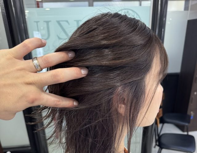 イヤリングカラー　インナーカラー　ブリーチ　本厚木　