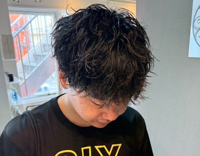 シャドウパーマ　海老名メンズパーマ　海老名メンズカット