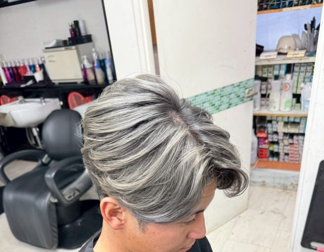 メンズバレイヤージュ　白髪ぼかし　本厚木　厚木