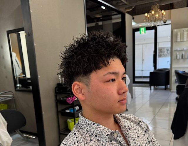 スパイキーショート　メンズカット　メンズパーマ　海老名スパイキーショート