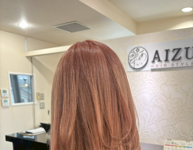 レイヤーカット　ブリーチカラー　AIZU渋沢店